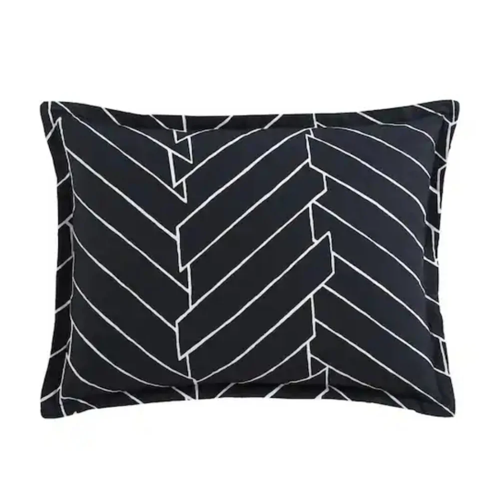 City SceneCeres 3-Piece Black Cotton King Comforter Set